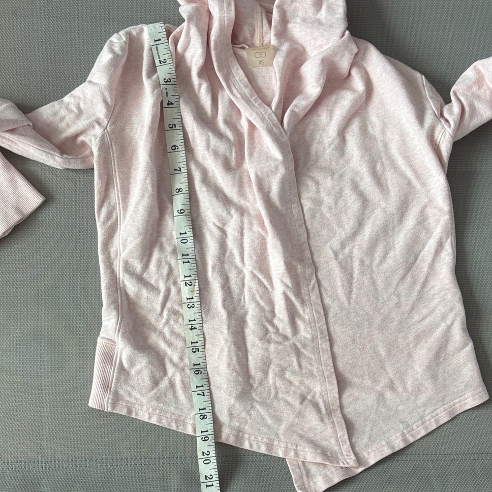 CALIA by Carrie Underwood Soft Pink Hooded knit open cardigan sweatshirt xs - Picture 4 of 6